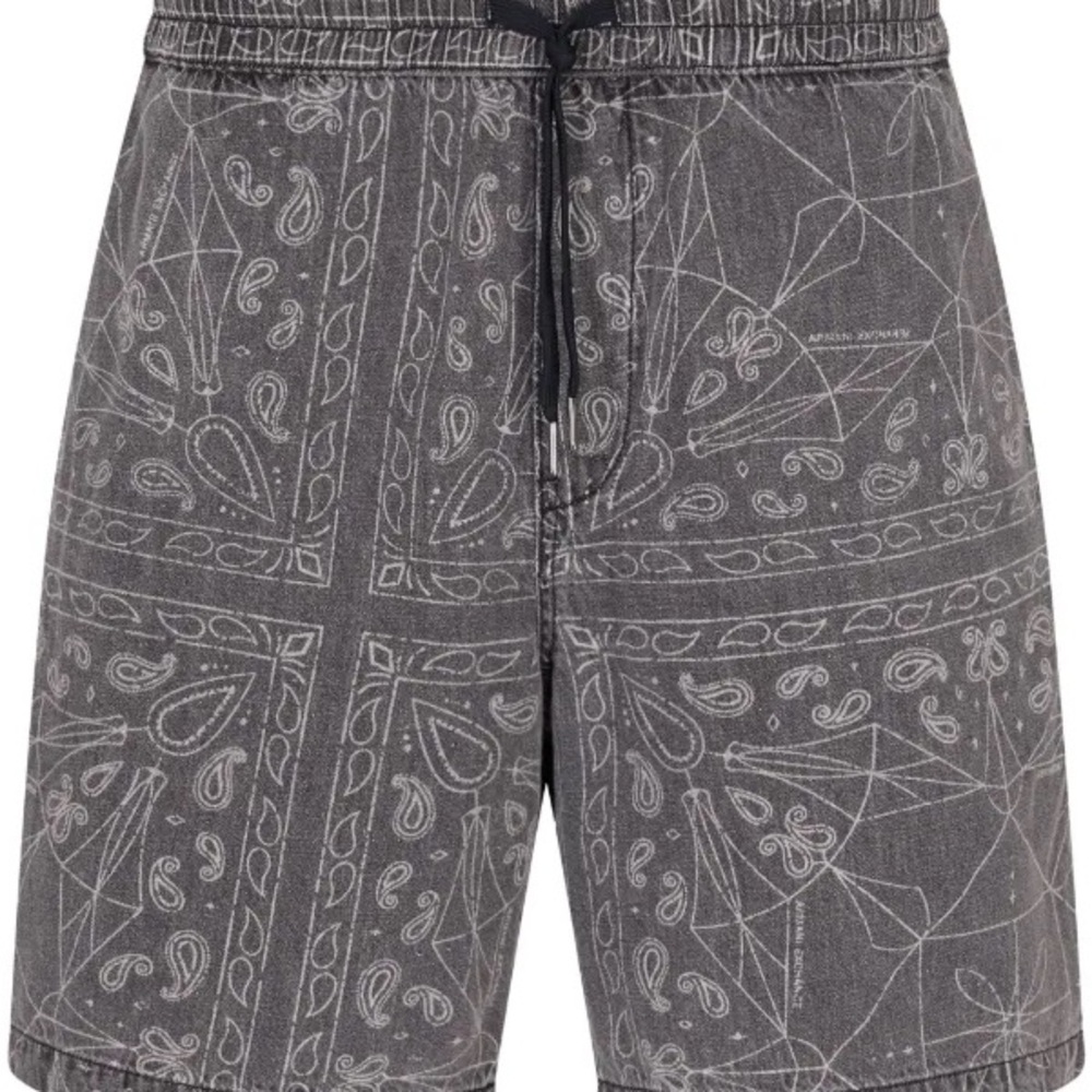 ARMANI EXCHANGE Black Denim Paisley